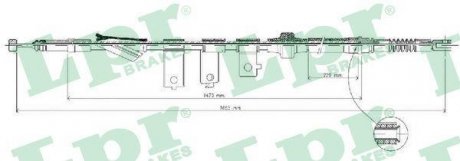 Трос ручного гальма LPR C0311B