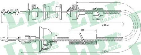 Трос зчеплення LPR C0323C
