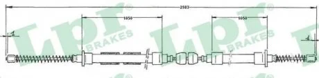 Тросик стояночного тормоза LPR C0605B