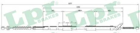 Тросик стояночного тормоза LPR C0875B
