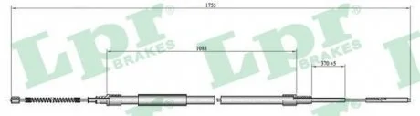 Тросик стояночного тормоза LPR C0954B