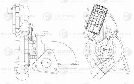 Турбокомпресор для а/м Ford Transit (06-) 2.4D (тип GT2052V) LUZAR LAT 1007 (фото 1)