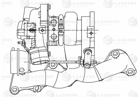Турбокомпрессор для а/м VW Tiguan (08-)/Golf (03-) 1.4T (тип К03 LUZAR LAT 1847