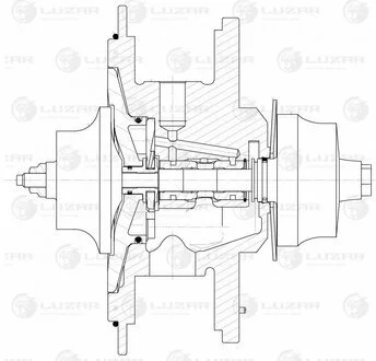 Турбокомпресор б/корп. (картридж) для а/м Ford Transit (06-), Defender (83-) 2.4D (тип GT2052V) LUZAR LAT 5020 (фото 1)