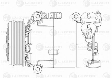 Компрессор для а/м Land Rover Range Rover Evoque (11-)/Ford Mondeo IV (07) 2.0D/2.2D LUZAR LCAC 1078