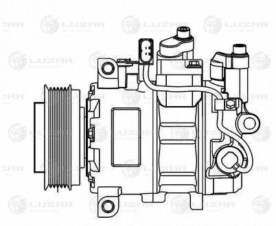Компресор кондиціонера для а/м Audi A4 (B7) (04-)/A6 (C6) (04-) LUZAR LCAC 1870 (фото 1)