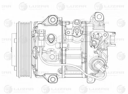 Компрессор кондиционера для а/м Toyota RAV 4 (13-) 2.0i [3ZRFE] (LCAC 1940) Luza LUZAR LCAC1940