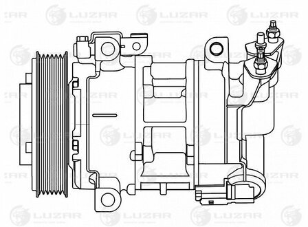 Компрессор для а/м Citroen C4 (04-)/Peugeot 308 (07-) (тип Denso) LUZAR LCAC 2016