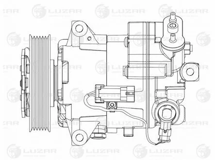Компрессор кондиционера для а/м Opel Astra J (10-) 1.6i/1.8i (120mm 6PK) (LCAC 2 LUZAR LCAC2108