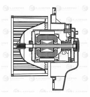 Електровентилятор обігрівача для а/м Kia Soul II (13-) LUZAR LFh 0819