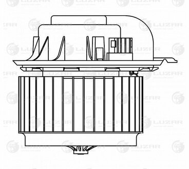 Електровентилятор обігрівача для а/м VW Touareg (02-)/Audi Q7 (05-) (задній) LUZAR LFh 1856