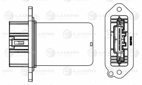 Резистор електровентилятора обігрівача для а/м Mazda 3 (BK) (03-) (manual A/C) LUZAR LFR 2540 (фото 1)