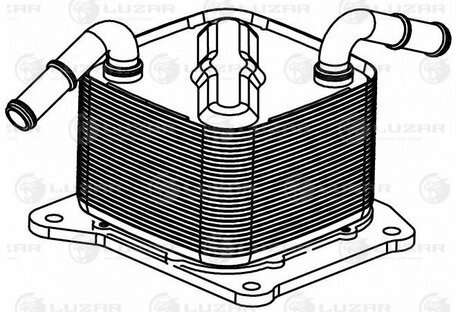 Радиатор масл. для а/м Nissan Juke (10-)/Лада Vesta (15-) 1.6i CVT (JF015E) LUZAR LOc 0101 (фото 1)