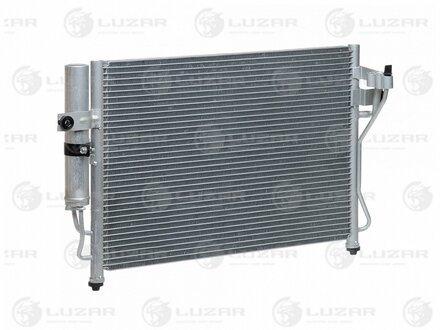 Радиатор кондиционера Getz 1.1/1.3/1.4/1.6 (02-) АКПП/МКПП с ресивером LUZAR LRAC 081C1 (фото 1)