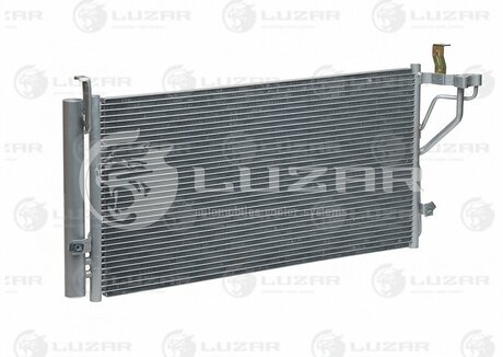 Радіатор кондиціонера Sonata 2.0/2.4/2.7 (98-) з ресивером АКПП/МКПП LUZAR LRAC 08384 (фото 1)
