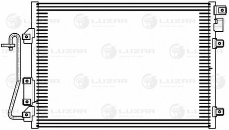 Радиатор кондиционера для а/м Renault Clio II (98-)/Symbol I (99-)/Kangoo I (97-) LUZAR LRAC 0926