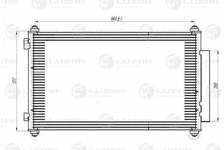 Радіатор кондиціонера CRV 2.0/2.4 (06-) з ресивером LUZAR LRAC 23ZP (фото 1)