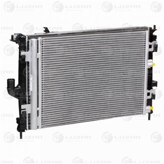 Блок охлаждения (радиатор+конденсер+вентилятор) для а/м Renault Logan 1.4, 1.6 (08-)/ Lada Largus (12-)1.6 AC+ LUZAR LRK 0983