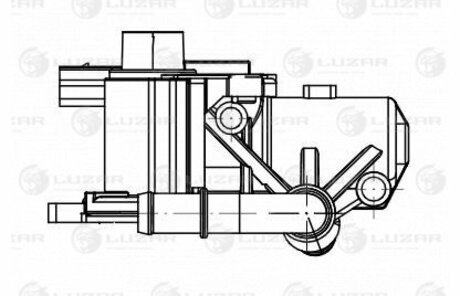 Клапан EGR (рециркуляції вихл. газів) для а/м Renault Duster (10-)/Megane III (08-) 1.5D LUZAR LVEG 0901 (фото 1)