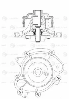 Насос водяной (+прокладка) для а/м Mercedes ML (W164) (05-)/S (W221) (05-) 3.0D (OM642) (8groove) LUZAR LWP 15323