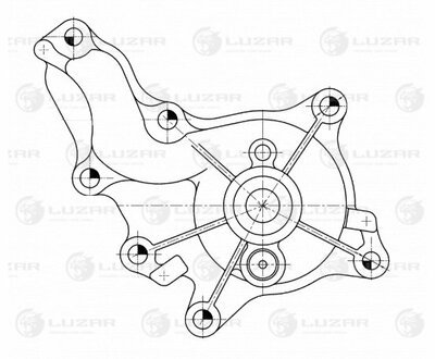 Насос водяной (+прокладка) для а/м Toyota Camry (11-) 2.0i (6AR) LUZAR LWP 1950