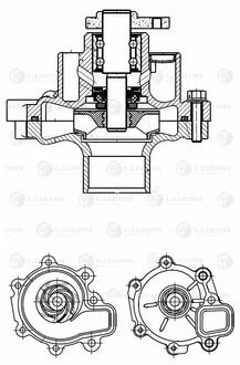 Насос водяной Mazda CX-5 (11-)/3 (14-) 2.0i Sky-Active LUZAR LWP 2504