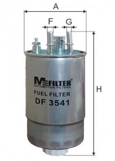 Фильтр топливный Doblo 1.9MJTD (77kW) 05>/Fiorino 1.3JTD 08- M-FILTER DF 3541 (фото 1)
