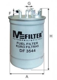 Фильтр топливный 1.9/2.0 TDI Sharan/Alhambra 00-10/Galaxy 00-06 M-FILTER DF 3544