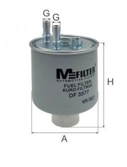 Фильтр топливный Kangoo 1.5dCi 10.07- (без датч.воды)) M-FILTER DF 3577 (фото 1)
