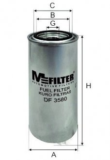 Фільтр паливний M-FILTER DF3580 (фото 1)