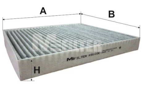 Фильтр салона угольный M-FILTER K9103C