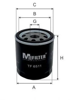 Фильтр масляный Toyota Corola/Camry/Avensis M-FILTER TF 6511