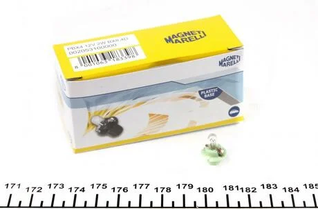 Лампа накаливания PBX4 12V 2W BX8.4D MAGNETI MARELLI 002053100000