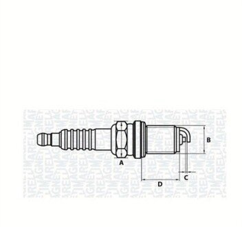 Свічка запалювання 0.7 CT6KMMR ВАЗ 2110-2112 MAGNETI MARELLI 062000780304 (фото 1)