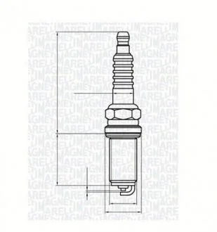 Свеча зажигания C/P 1.6 16V TU/ 1.0 12V C1 MAGNETI MARELLI 062000785304 (фото 1)