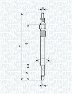 Свічка розжарювання MAGNETI MARELLI 062900012304