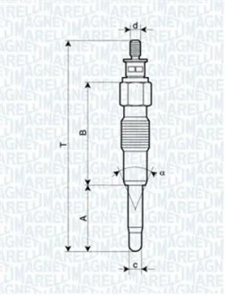 Свечи накала/свечи нагрева MAGNETI MARELLI 062900040304