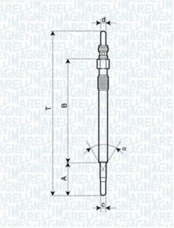 Свічка розжарювання MAGNETI MARELLI 062900047304