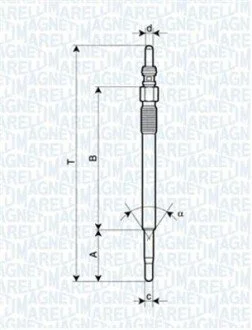 Свіча розжарювання MAGNETI MARELLI 062900048304