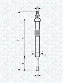 UC41A Свеча накала MAGNETI MARELLI 062900049304