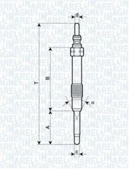UC43A Свеча накала MAGNETI MARELLI 062900053304