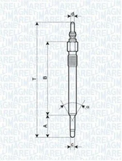 Свічка розжарювання MAGNETI MARELLI 062900057304