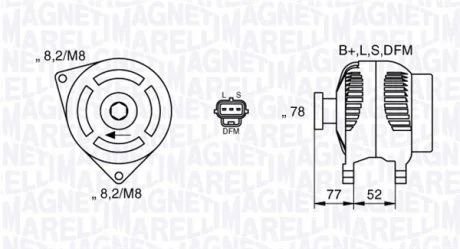 Генератор MAGNETI MARELLI 063377418010 (фото 1)
