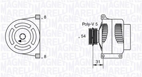 Генератор MAGNETI MARELLI 063377426010 (фото 1)