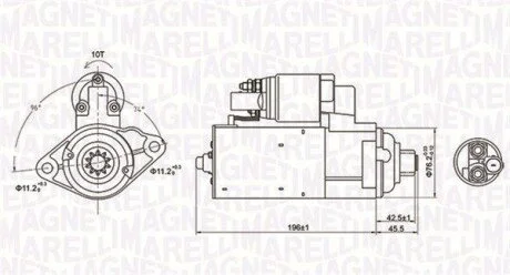 Rozrusznik AUDI/SEAT/SKODA/VW 2.0TDI 170KM 1.7kW -12 MAGNETI MARELLI 063721286010