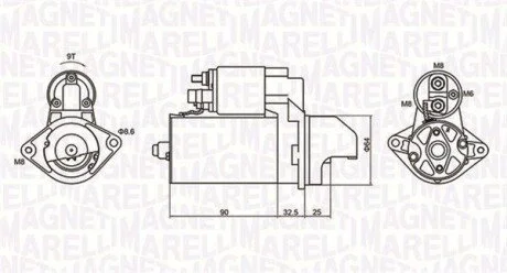 Rozrusznik FIAT/OPEL/SUZUKI MAGNETI MARELLI 063721334010 (фото 1)