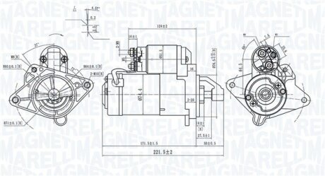 RENAULT Стартер Espace IV, Grand Scenic III, Laguna II,III, Master III, Megane III, Trafic II, Opel Vivaro, Movano, Nissan MAGNETI MARELLI 063721415010