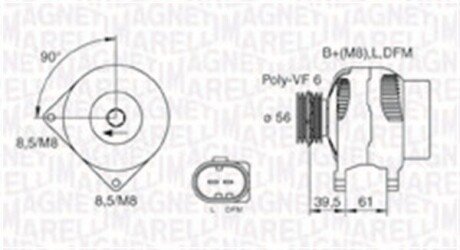 Генератор MAGNETI MARELLI 063731394010