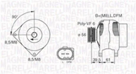 Генератор MAGNETI MARELLI 063731394010