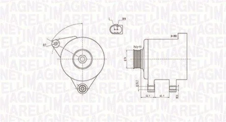 ALTERNATOR 12V AUDI A4/A6/SKODA SUPERB/VW PASSAT 1.8/2.4/2.8/3.0 SZT MAGNETI MARELLI 063731546010